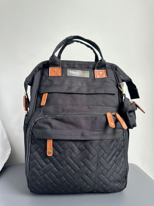 NestnGo baby changing bag Black