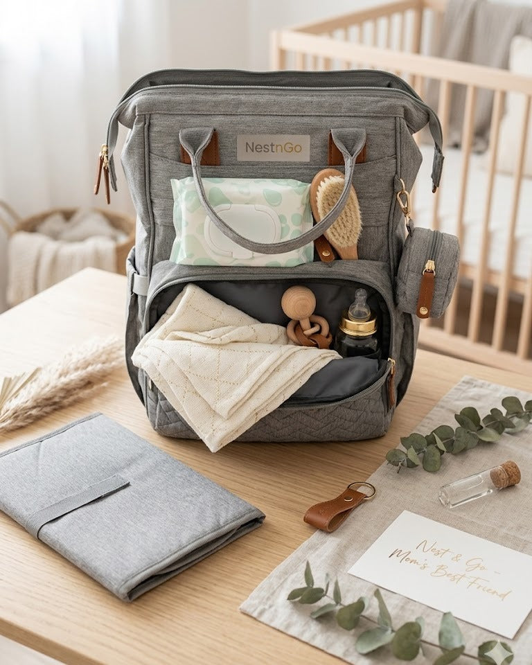 baby bag in a nursery