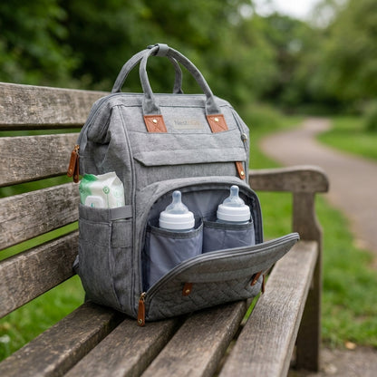 Park NestnGo baby changing bag Grey