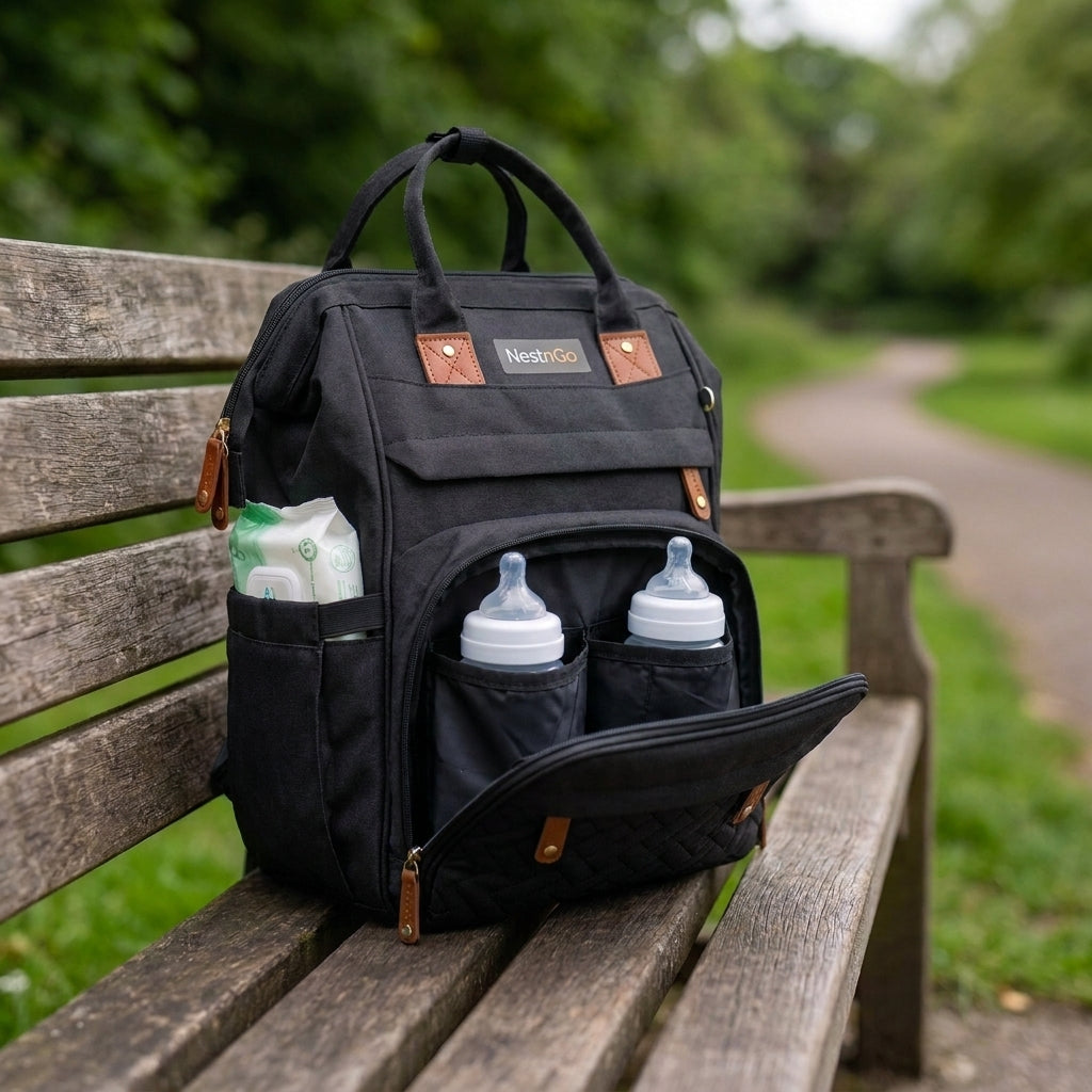 park NestnGo baby changing bag Black