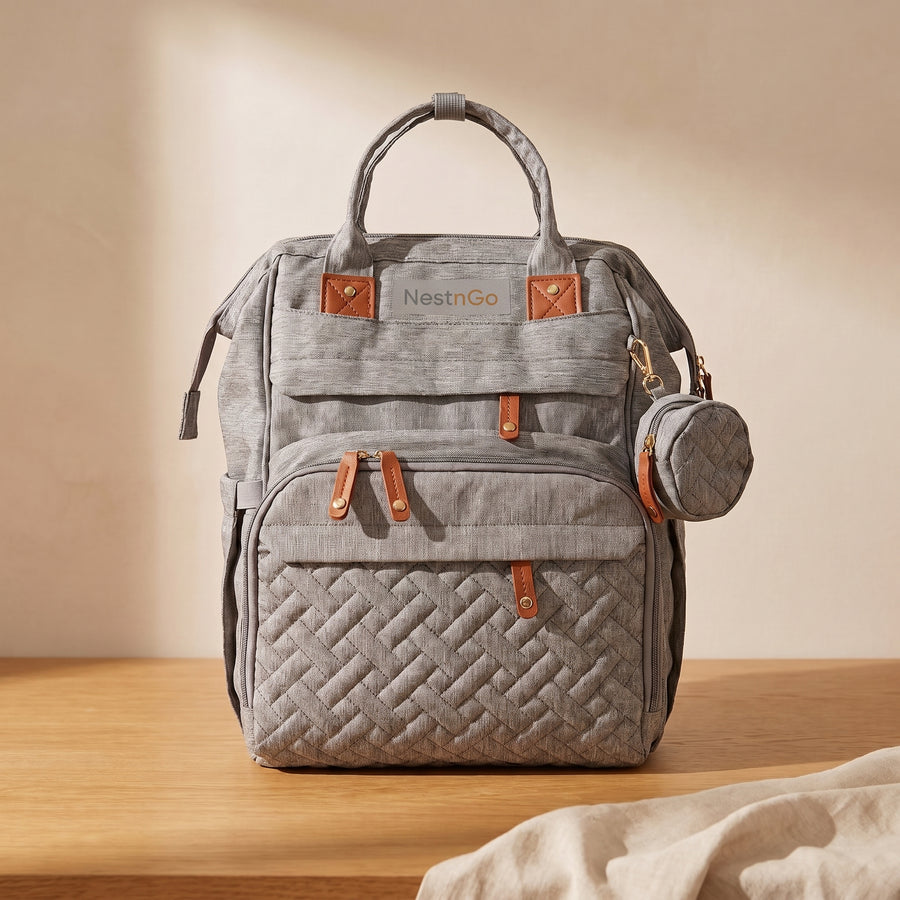 NestnGo 3-in-1 changing bag backpack in Grey
