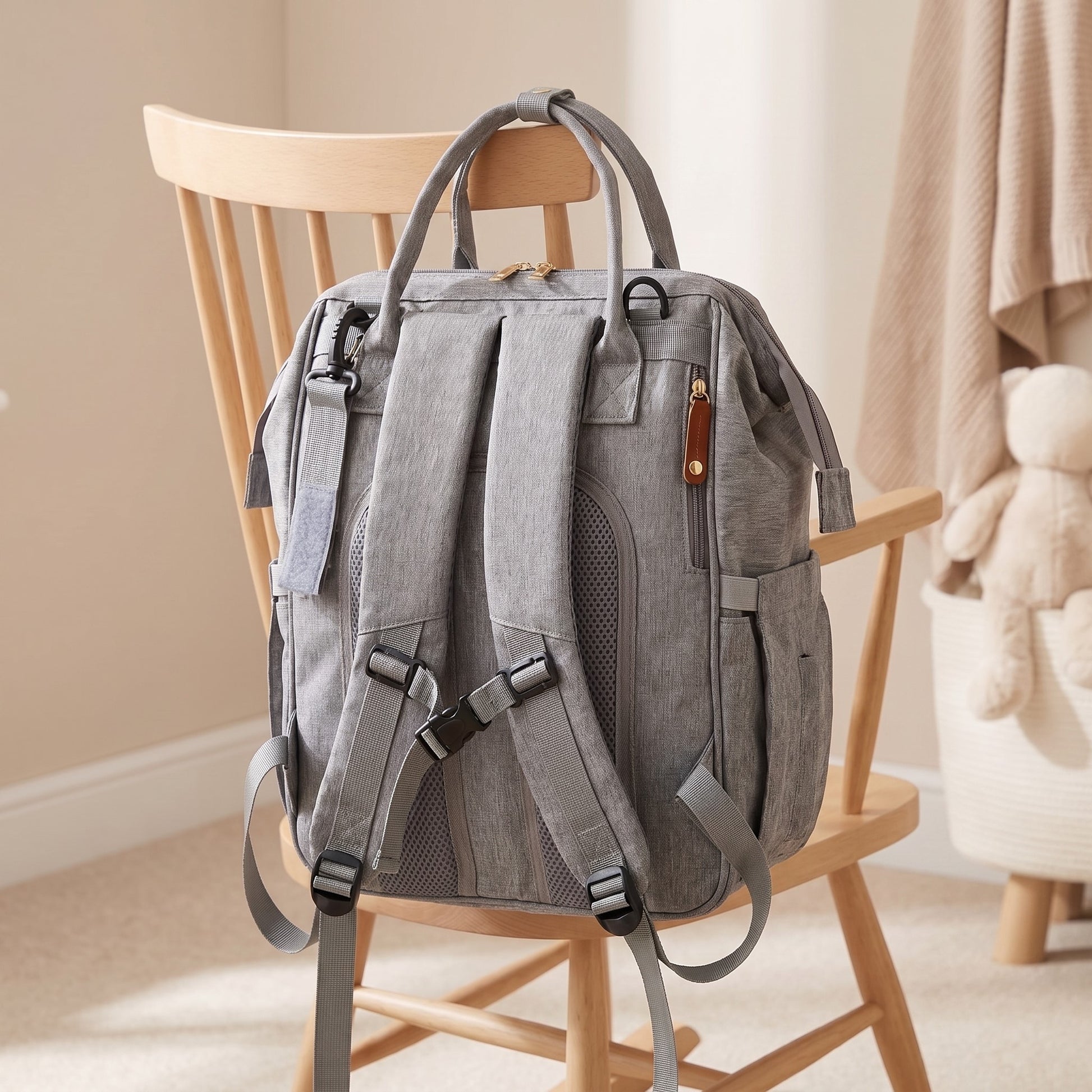 nursery NestnGo baby changing bag Grey