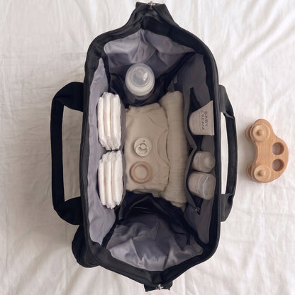 open comaprtment NestnGo baby changing bag Black